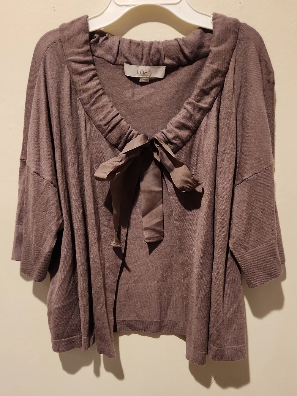 ❤️ LOFT TIE-FRONT CARDIGAN SWEATER, LARGE